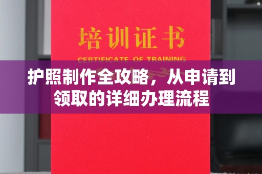 中正护照制作全攻略，从申请到领取的详细办理流程